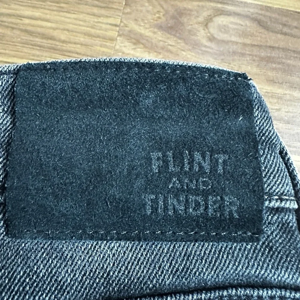 Flint & Tinder Jeans Mens 38x32* Black Denim Fade Straight Fit Casual Huckberry